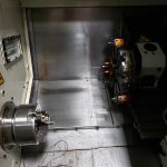 Inside of Hurco CNC Lathe | Thomas Tool & Mold Company | Columbus Ohio